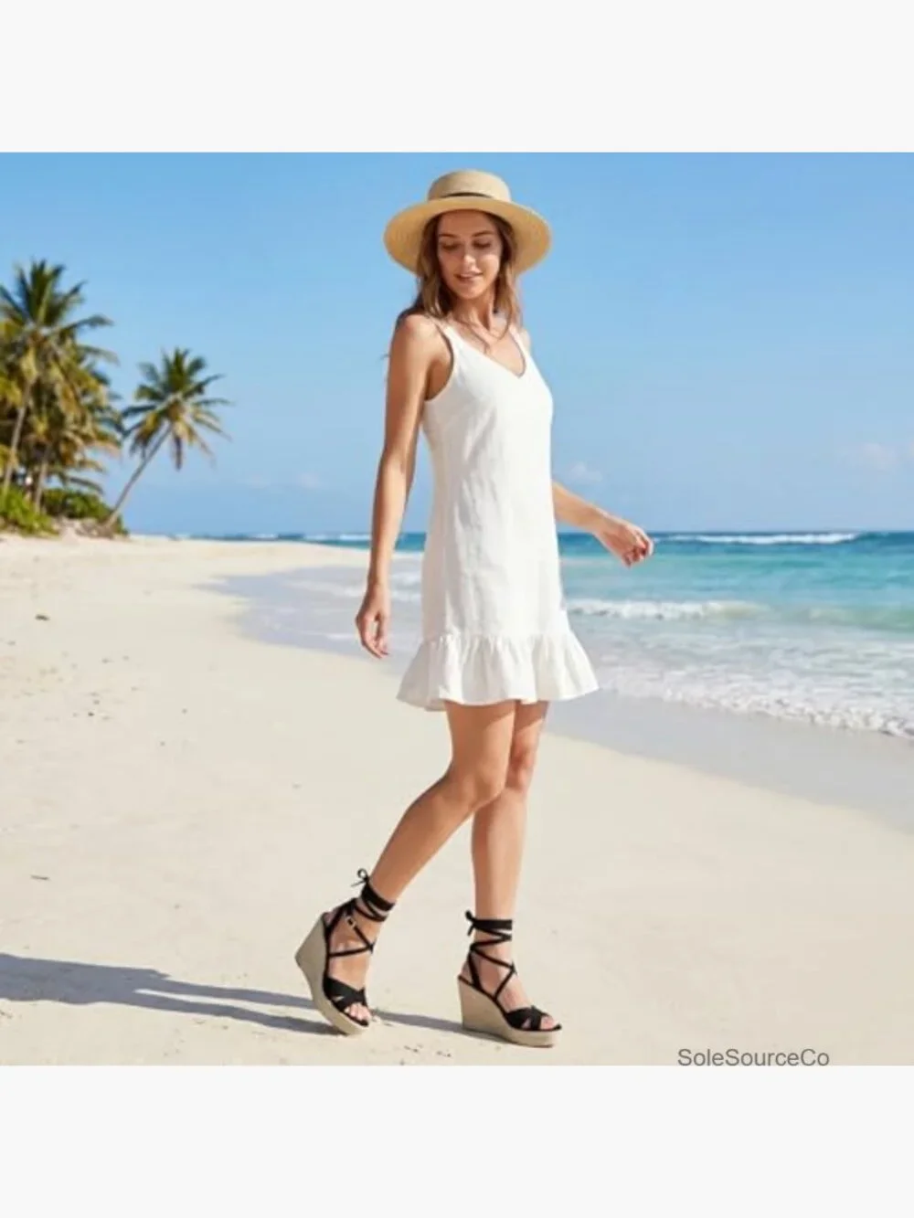 Espadrille Lace Up Platform Wedge Sandals Strappy